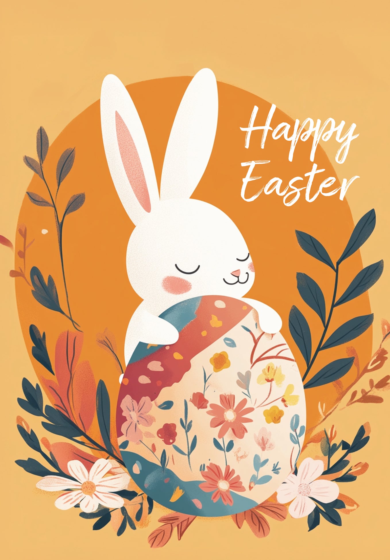 Happy Easter - Bunny Orange