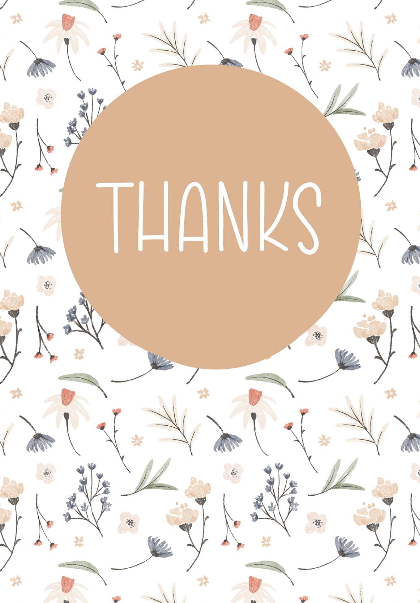 Thanks - Flowers White (Value)