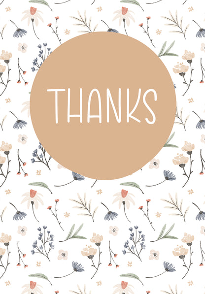 Thanks - Flowers White (Value)