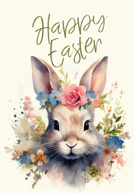 Happy Easter - Rabbit Flower