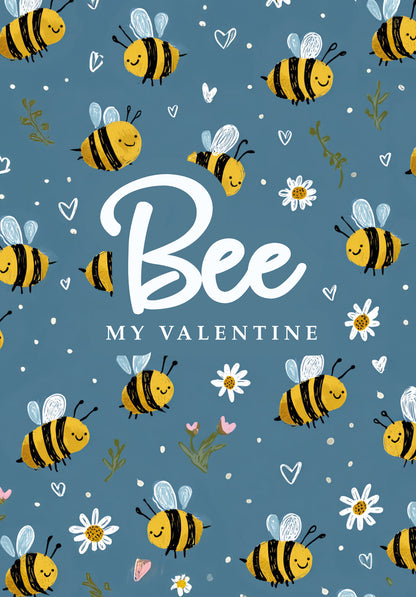 Bee my Valentine - Bee Pattern Blue