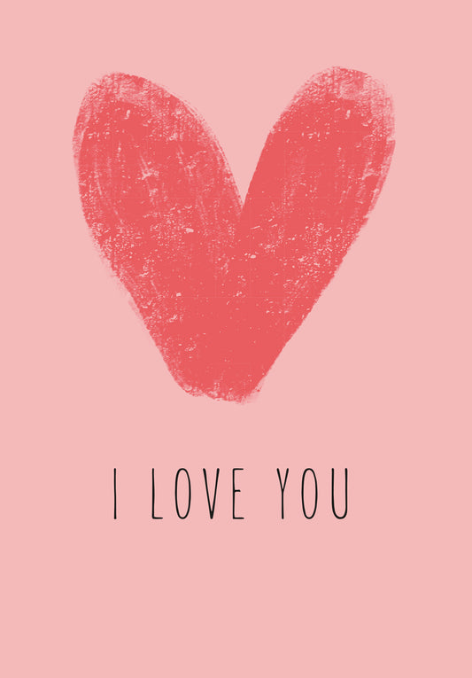 I love you - Heart pink