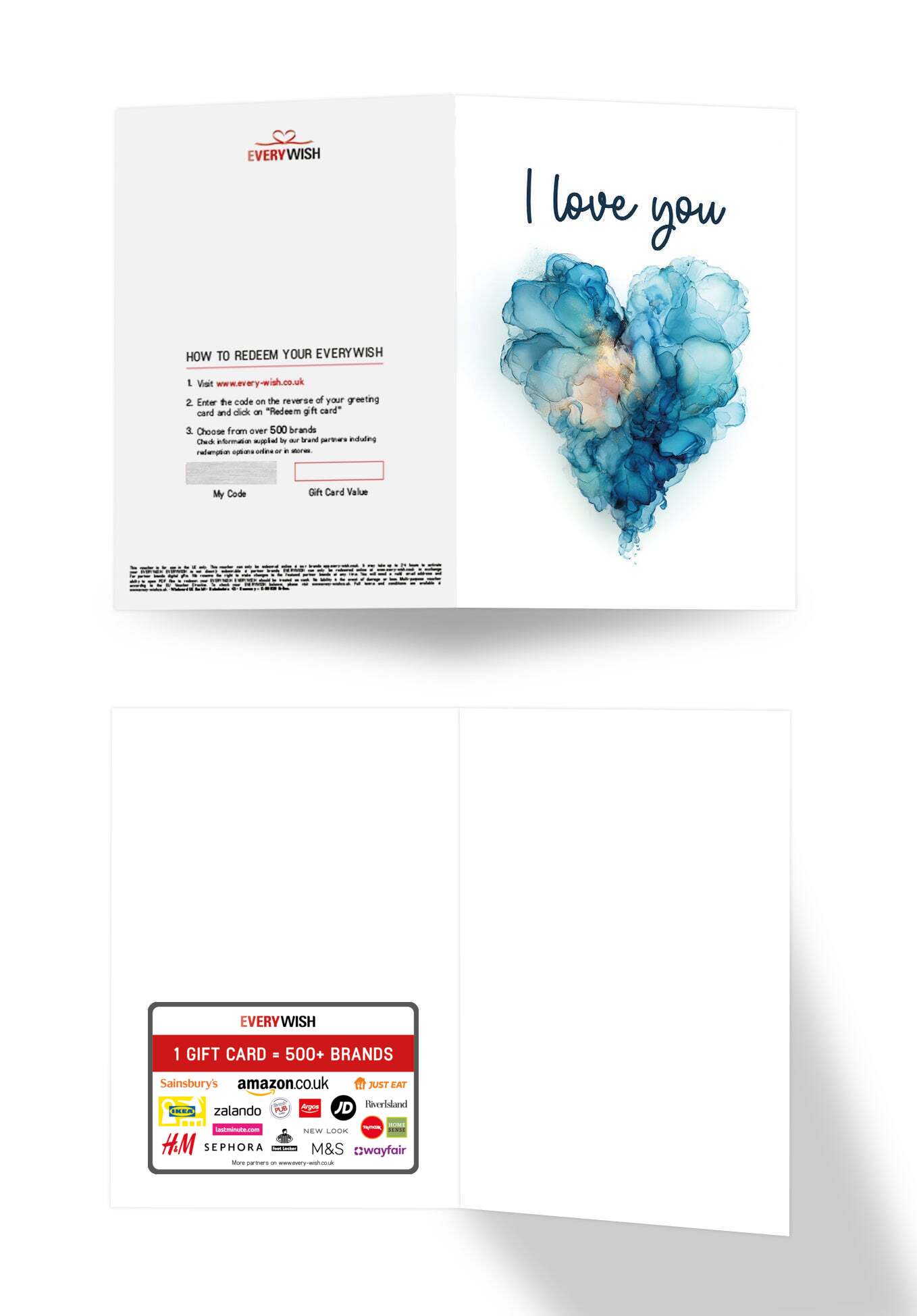I love you - Heart Blue