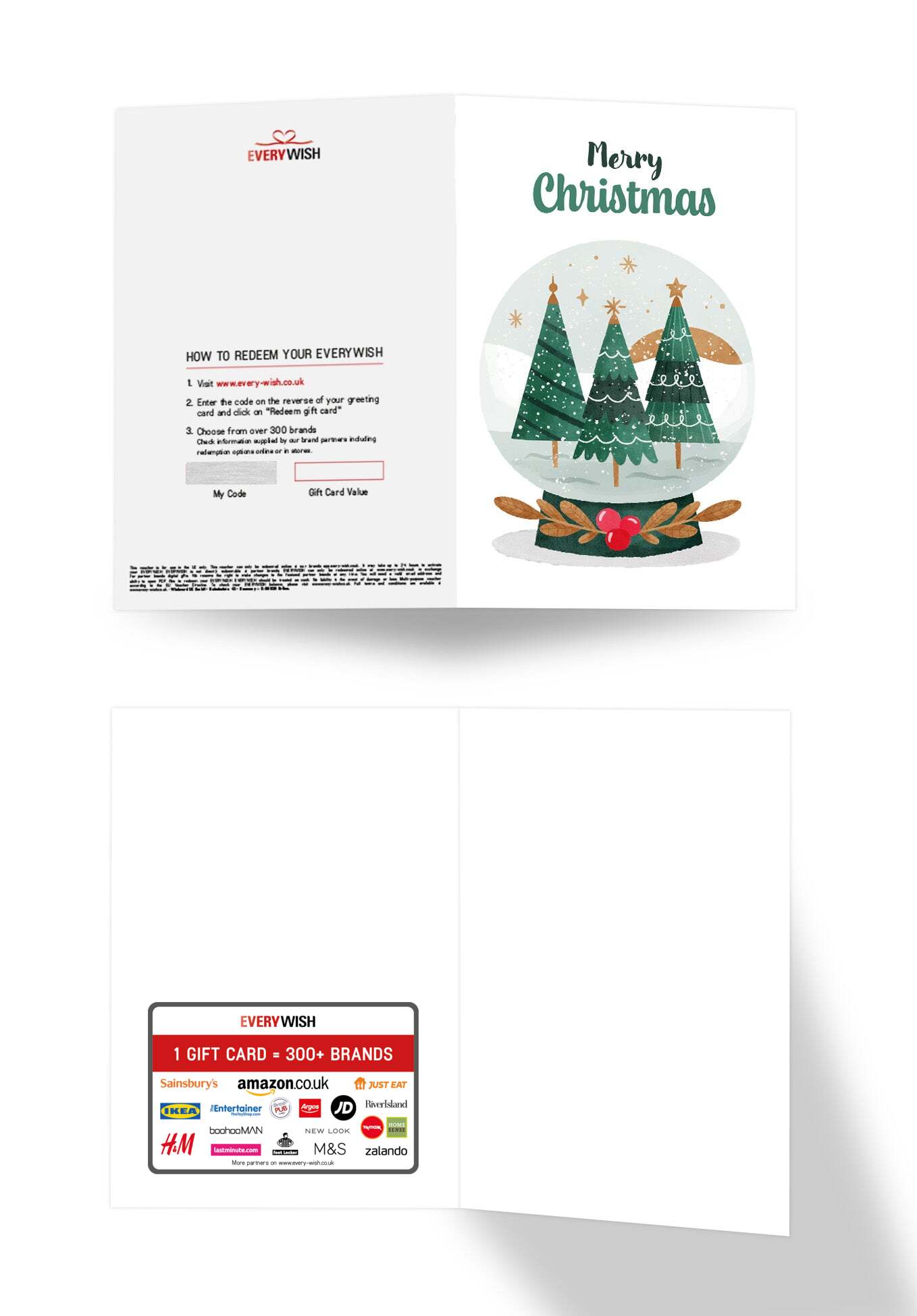 Merry Christmas - Snow Globe Trees