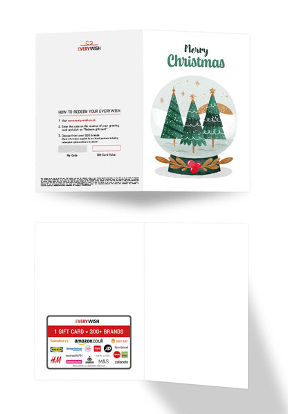 Merry Christmas - Snow Globe Trees
