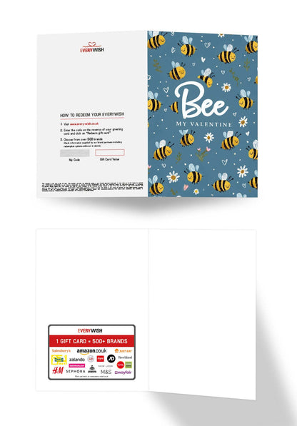 Bee my Valentine - Bee Pattern Blue