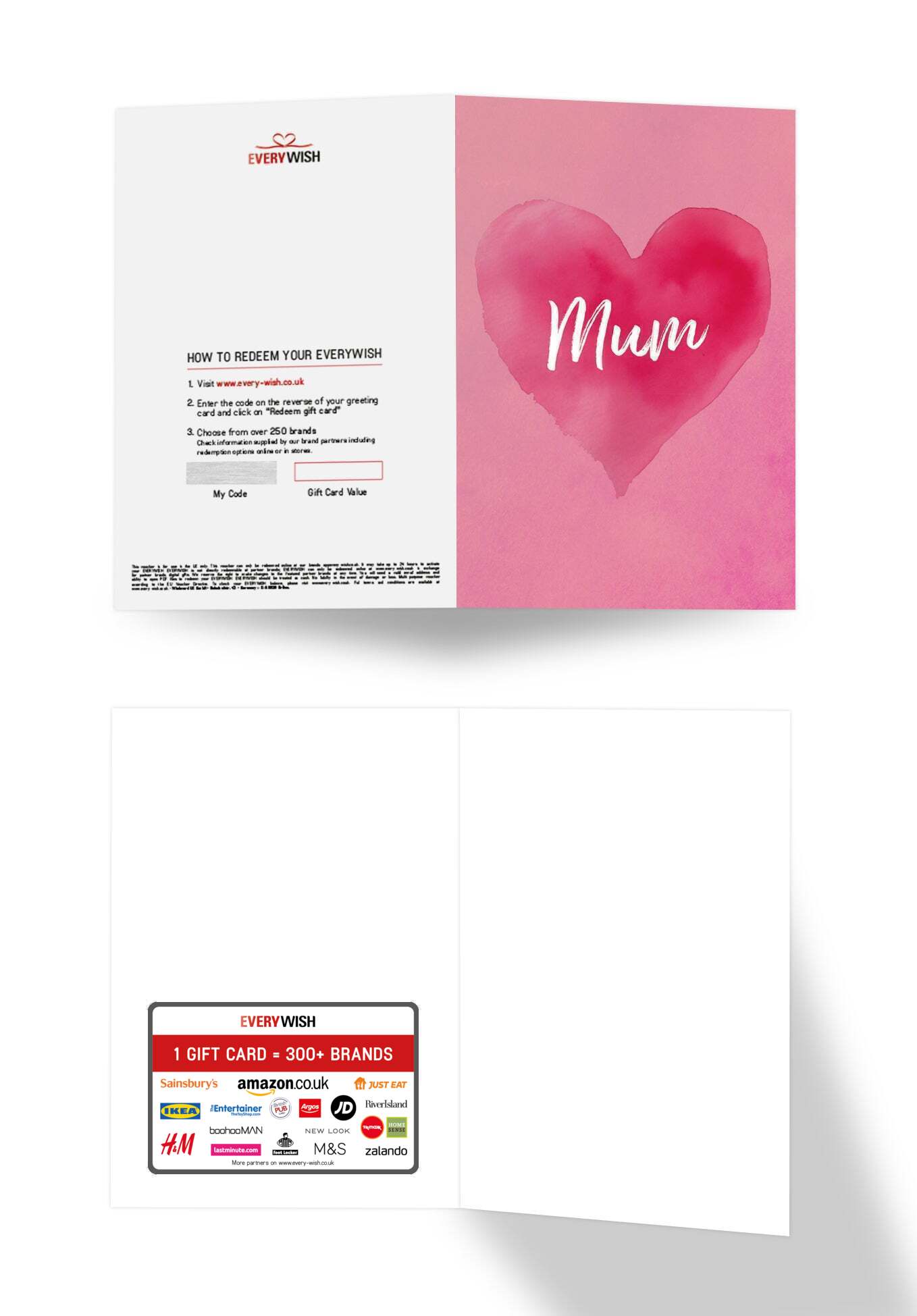 Mum - Pink Heart (Value)