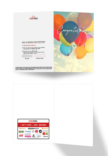 Congratulations - Colourful balloons
