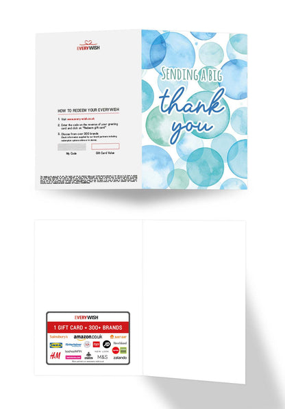Sending Thank you - Blue Bubbles (Value)