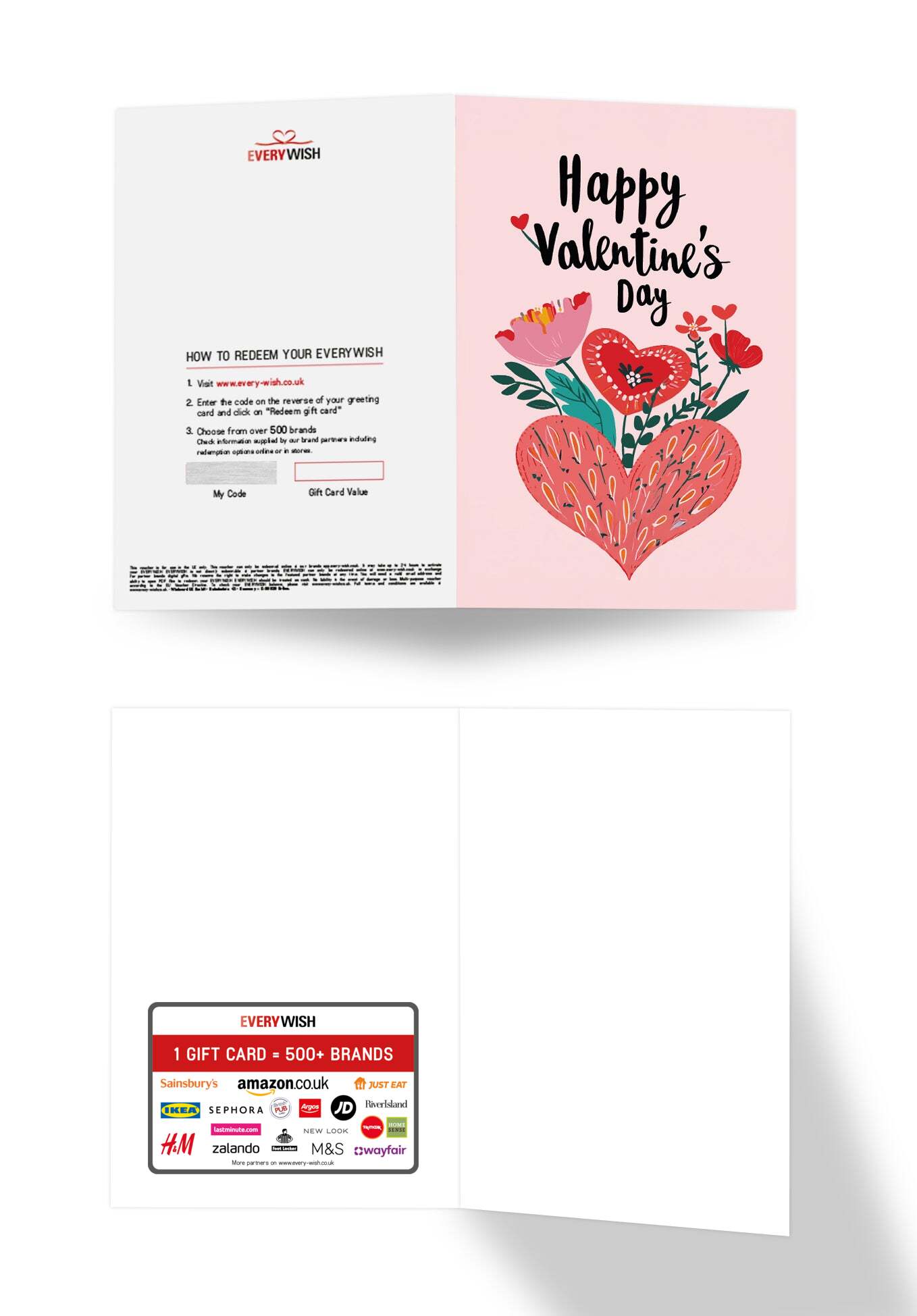 Happy Valentines Day - Hearts and Flowers