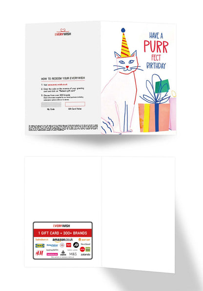 Purrfect Birthday - Cat White
