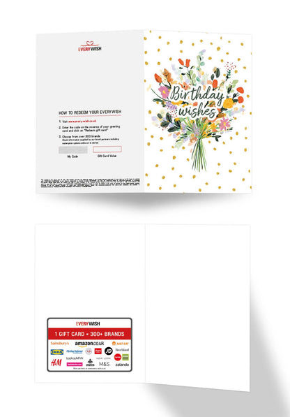 Birthday Wishes - Bouquet Dots