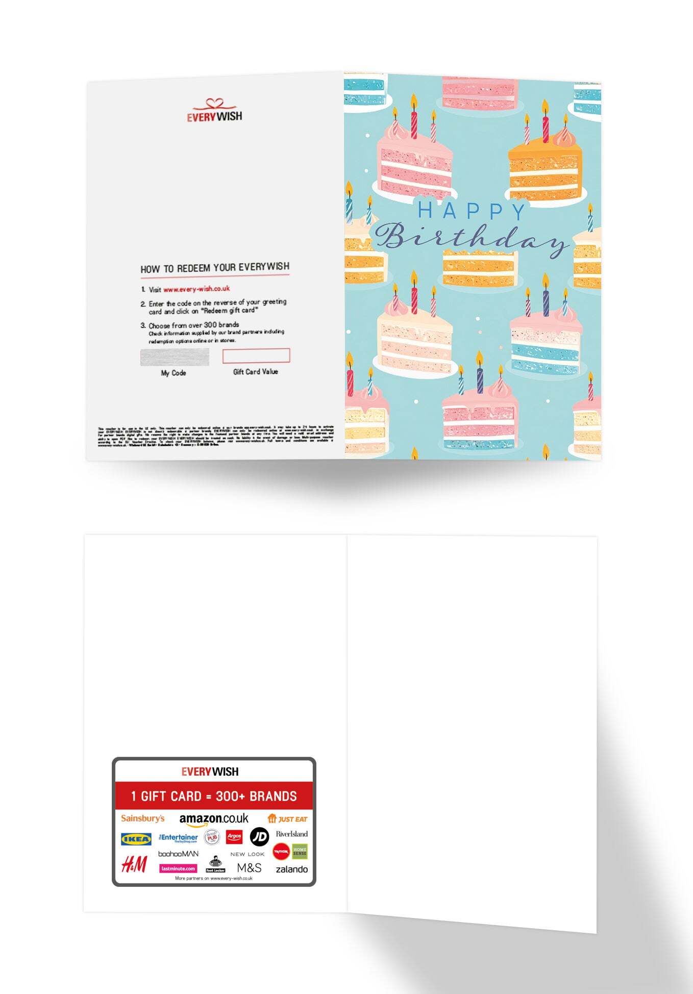 Happy Birthday - Cake Pattern Blue