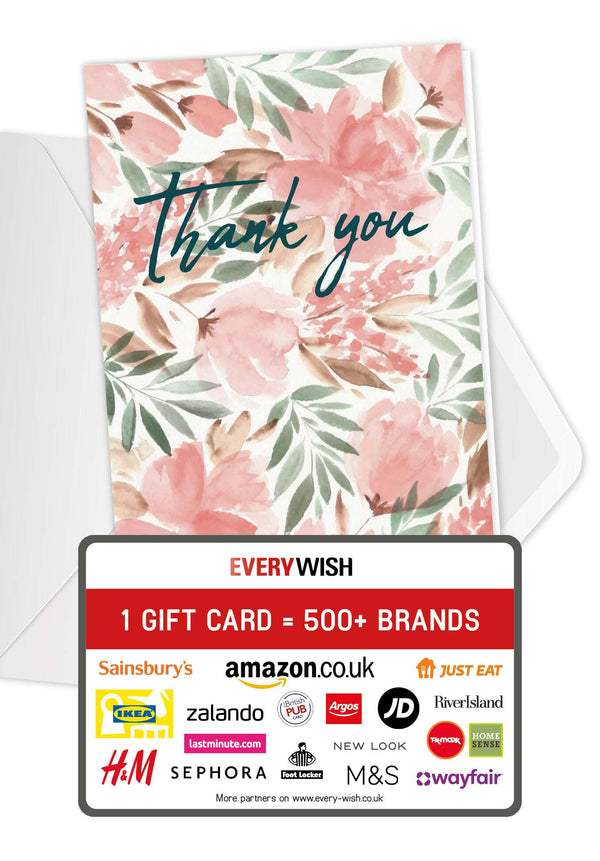 Thank you - Watercolour Flower