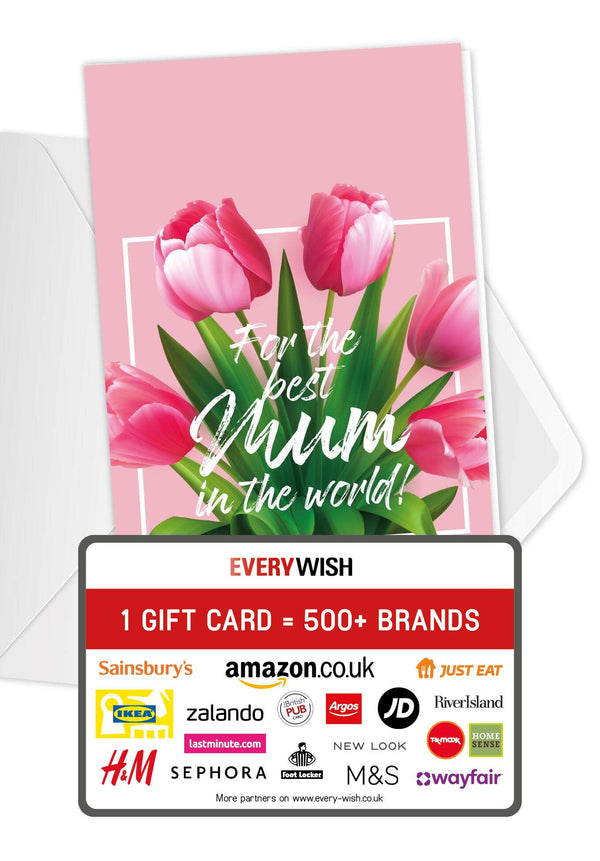 For the best Mum - Pink Tulips