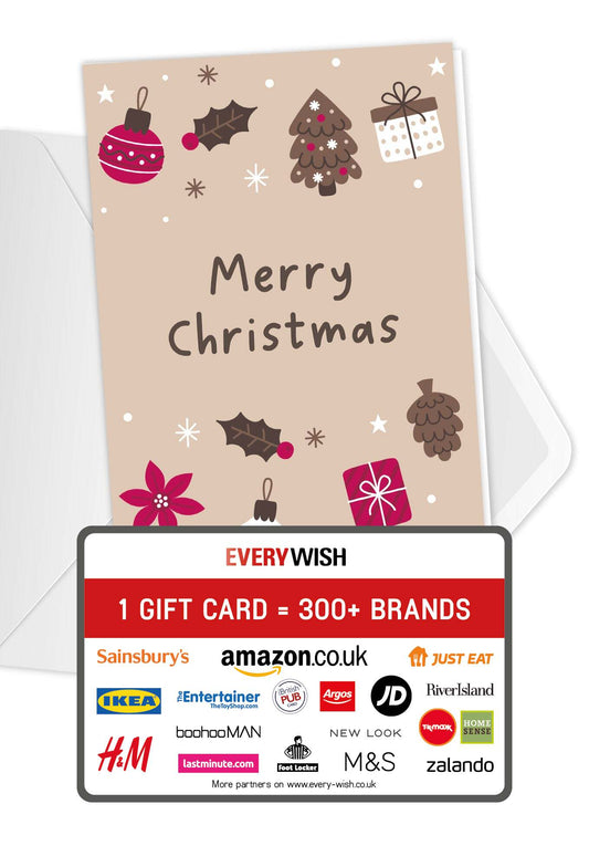 Merry Christmas - Ornaments Beige