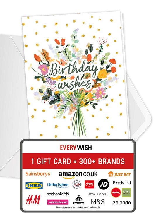 Birthday Wishes - Bouquet Dots