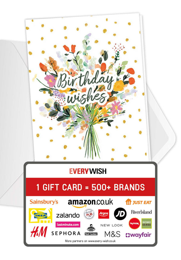 Birthday Wishes - Bouquet Dots
