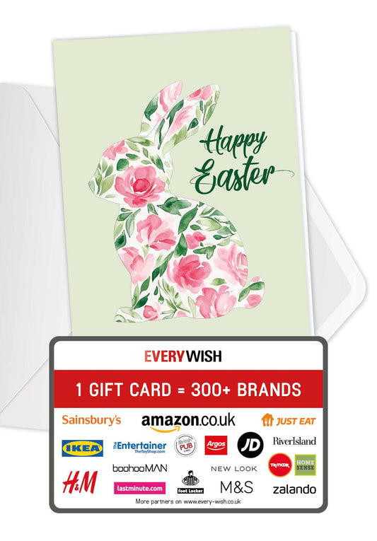 Happy Easter - Flower Bunny