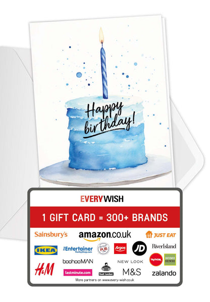 Happy Birthday - Blue cake