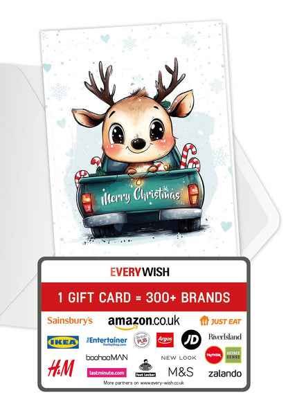 Merry Christmas - Reindeer Truck