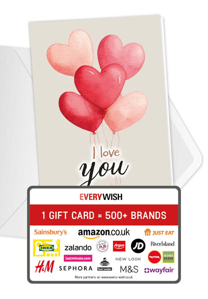 I love you - Heart Balloons