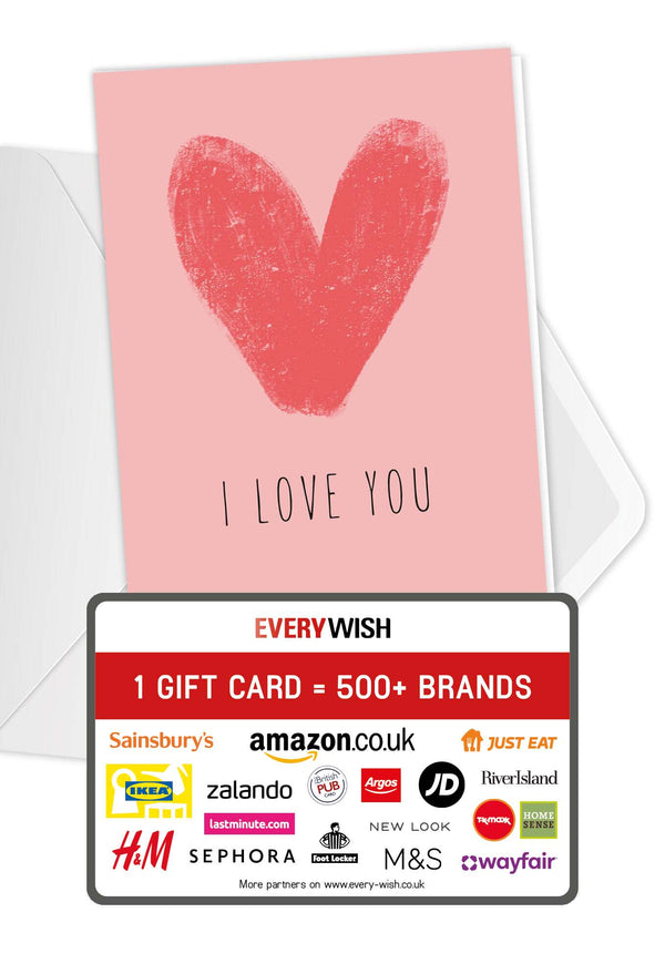 I love you - Heart pink
