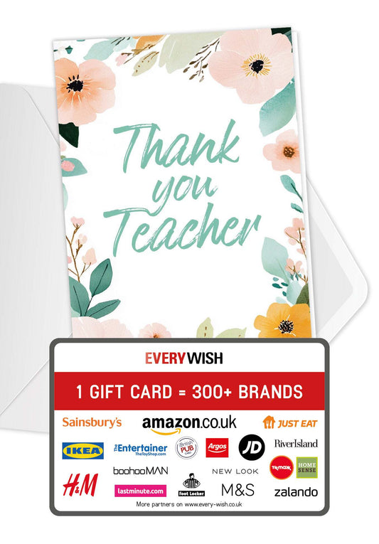 Thank you Teacher - Flower Wreath