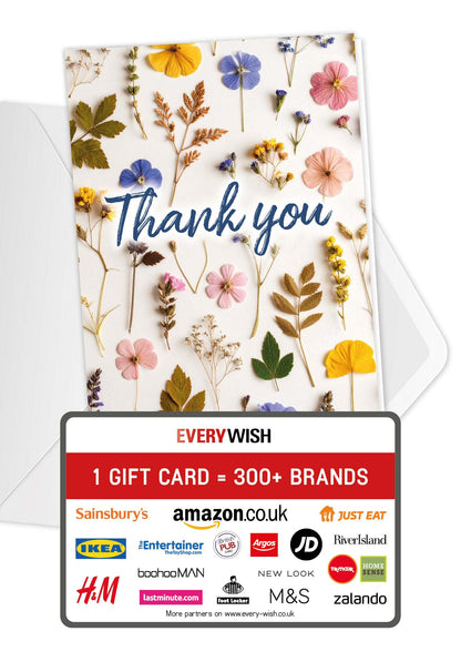 Thank you - Colourful dried flowers (Value)