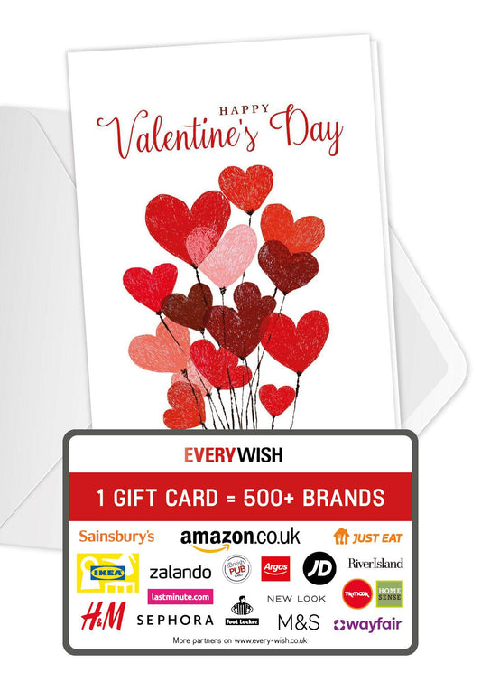 Happy Valentines Day - Heart Balloons