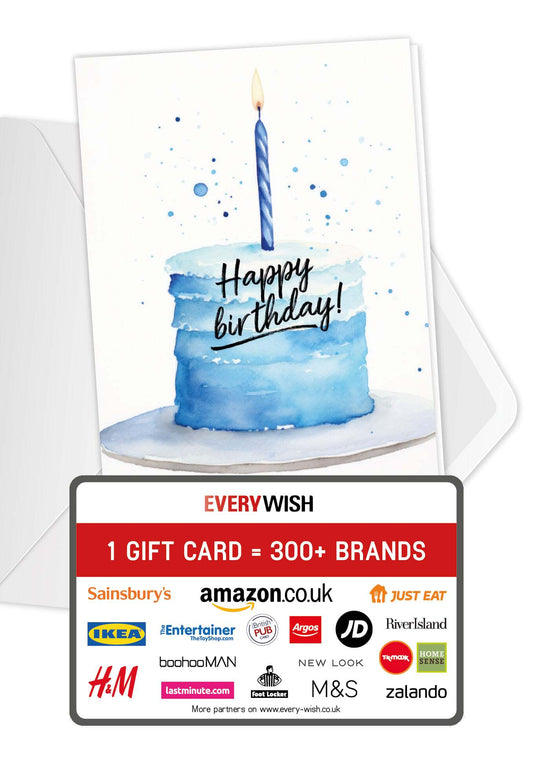 Happy Birthday - Blue cake