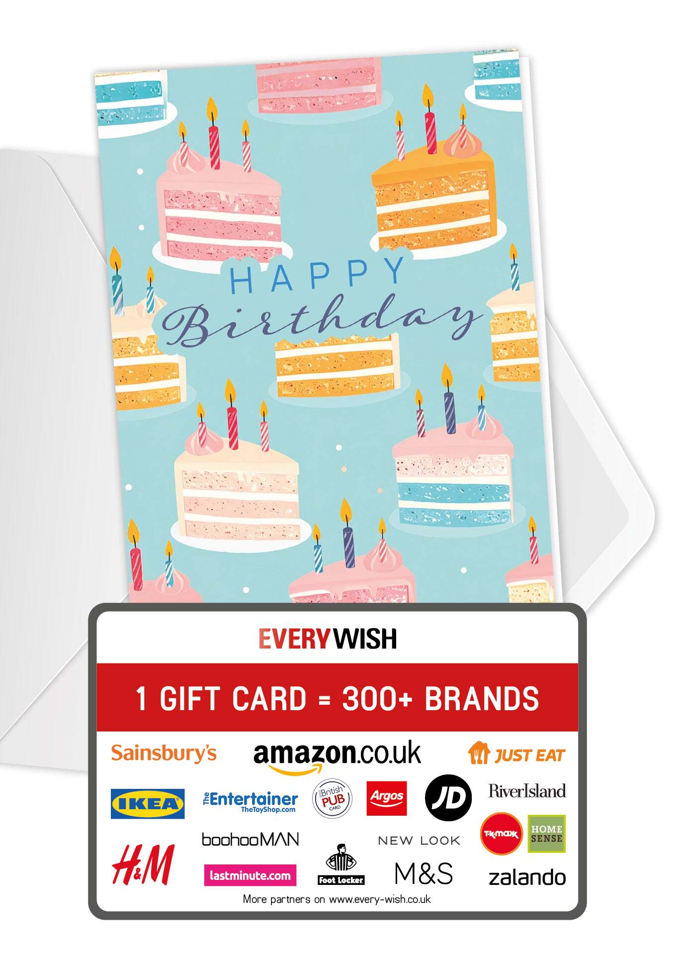 Happy Birthday - Cake Pattern Blue