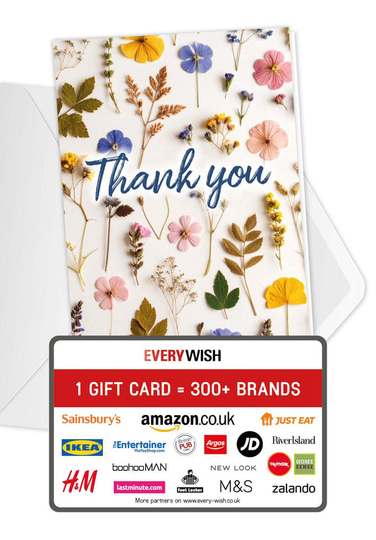 Thank you - Colourful dried flowers