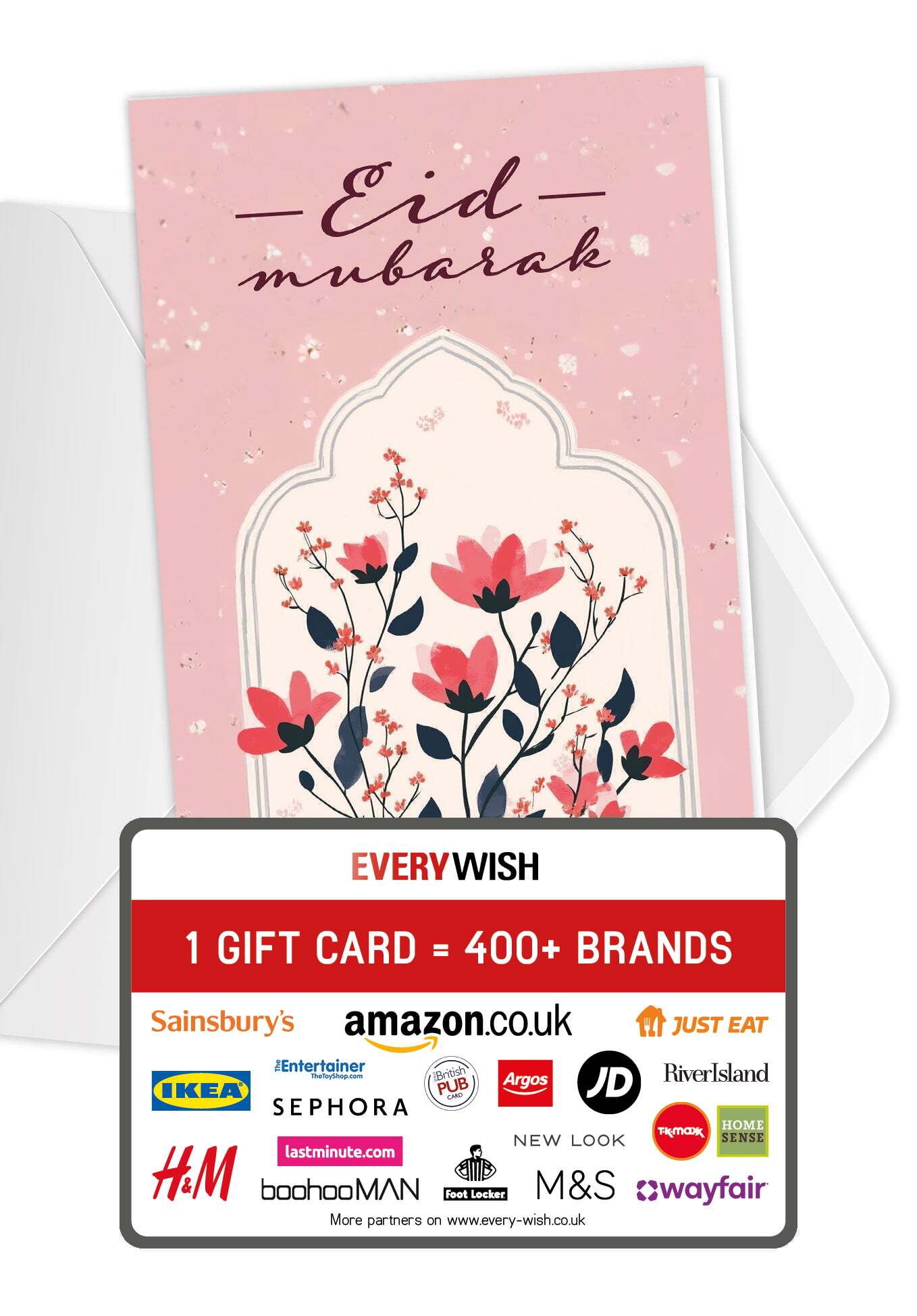 Eid Mubarak - Fleurs roses