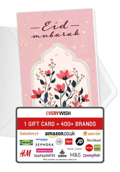 Eid Mubarak - Fleurs roses