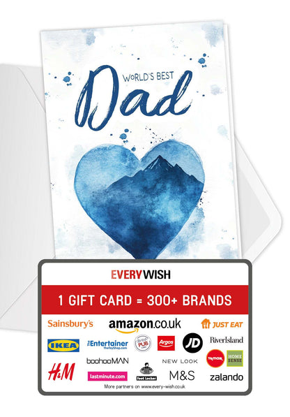 World's best Dad - Heart Blue PDF
