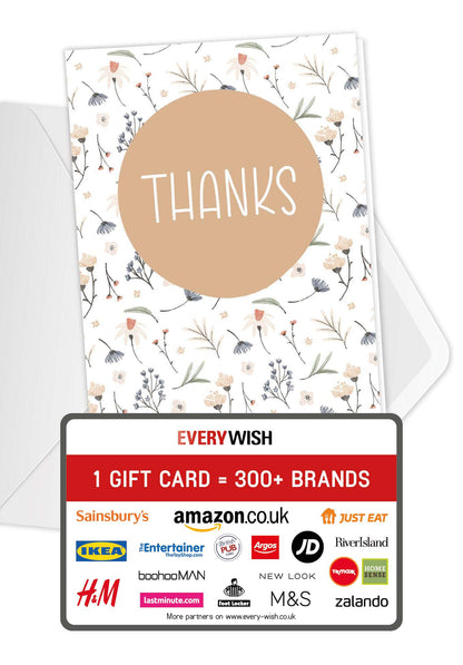 Thanks - Flowers White (Value)