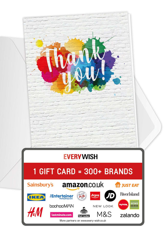 Thank you - Colourful splashes