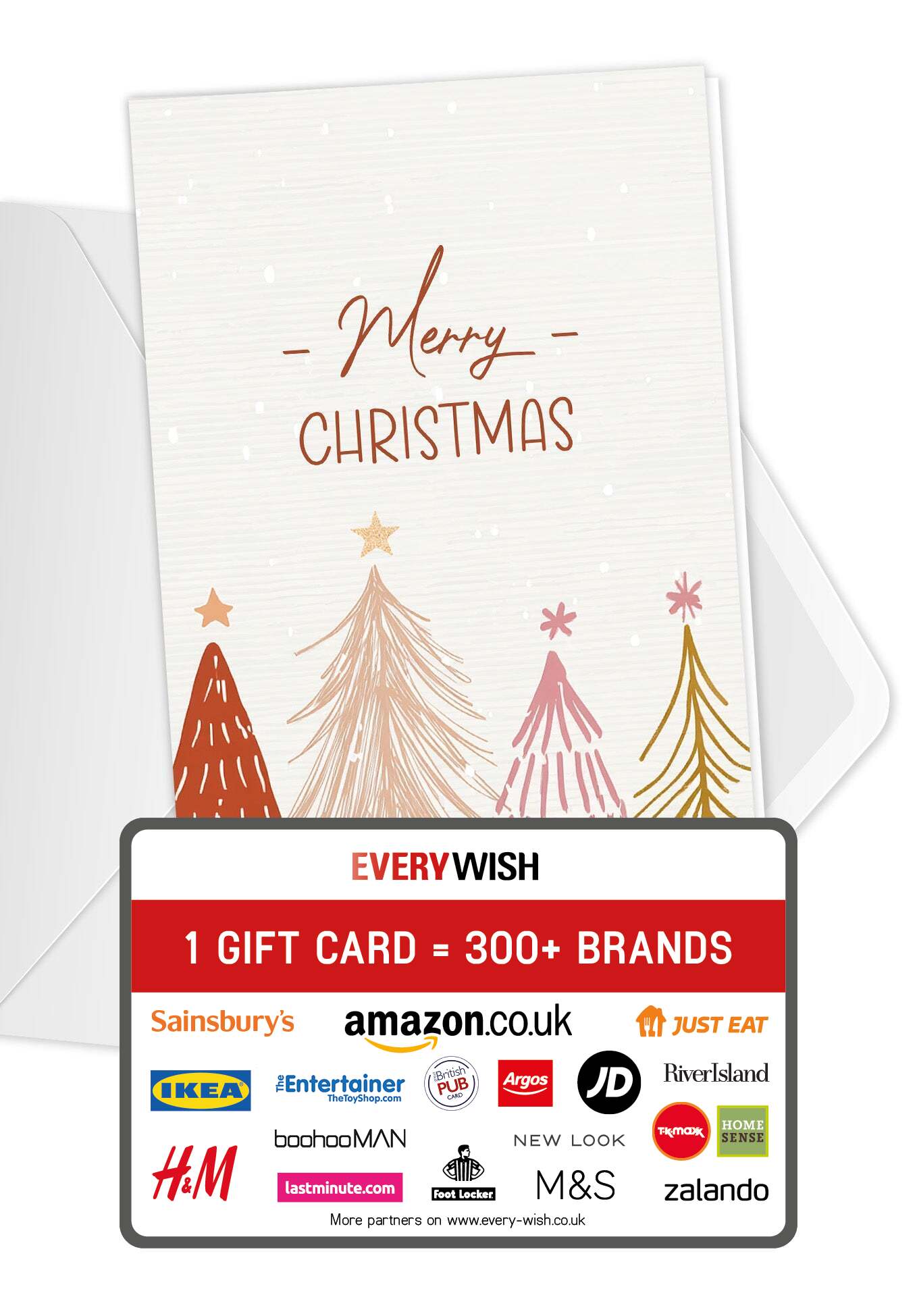 Merry Christmas - Christmas Trees Red