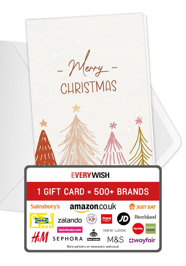 Merry Christmas - Christmas Trees Red