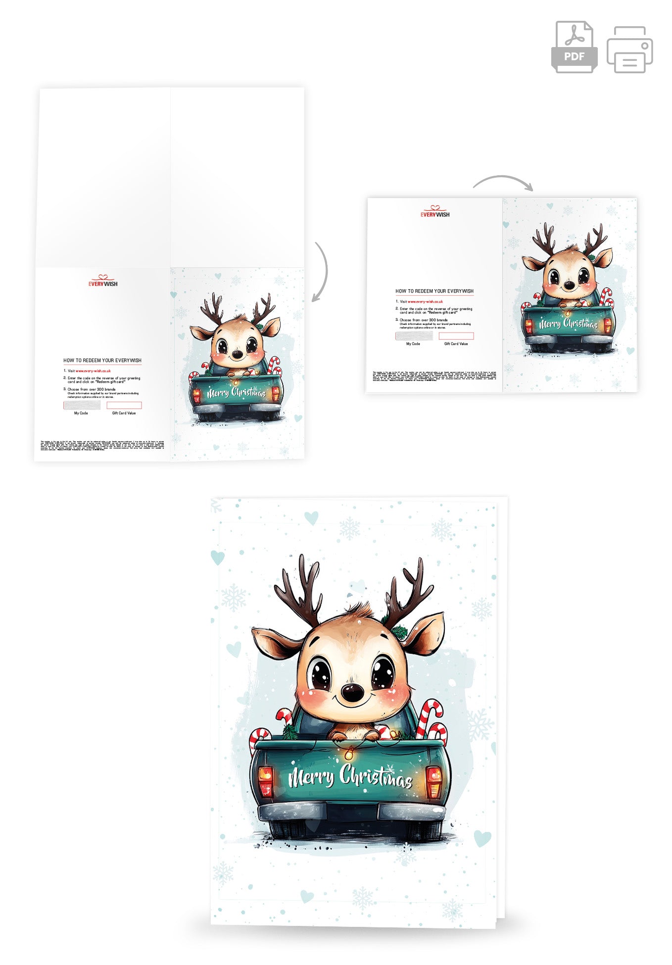 Merry Christmas - Reindeer Truck