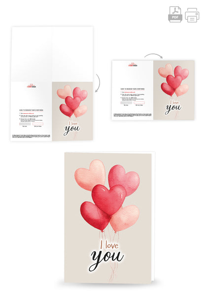 I love you - Heart Balloons