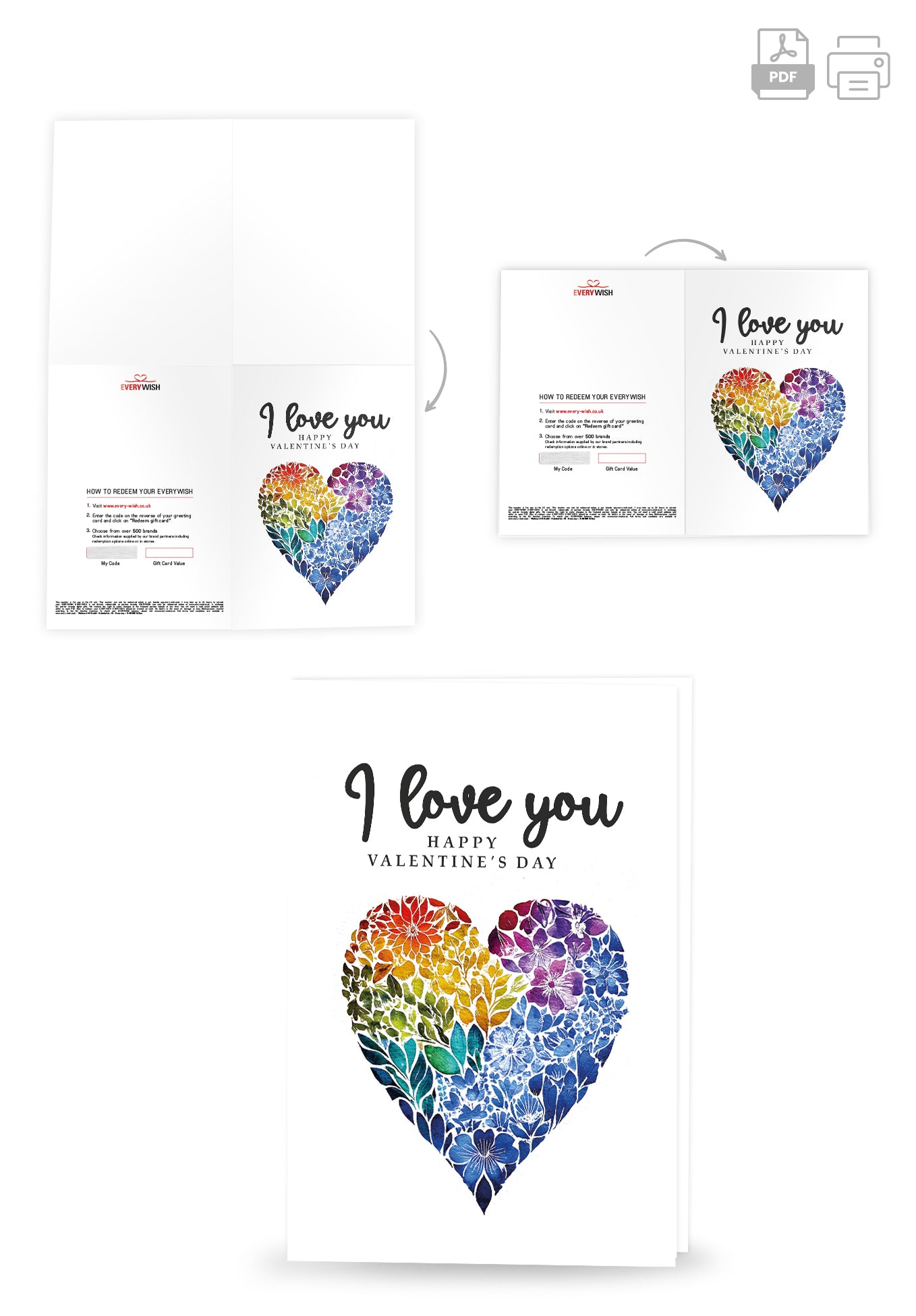 I love you - Colorful Heart