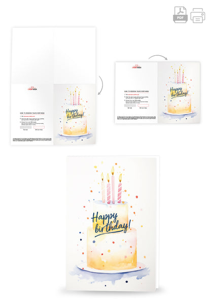 Happy Birthday - Yellow cake