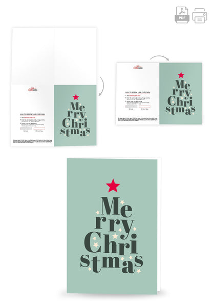 Merry Christmas - Letters Christmas Tree PDF