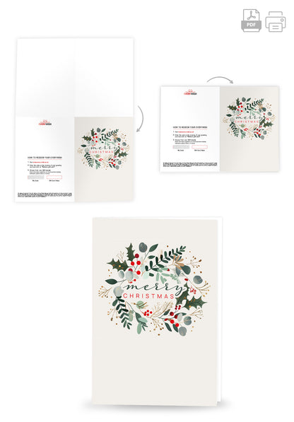 Merry Christmas - Beige Advent Wreath