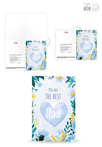 The Best Dad - Heart Flower