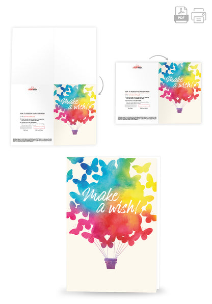 Make a wish - Butterfly (Optional: With logo for an additional € 2)