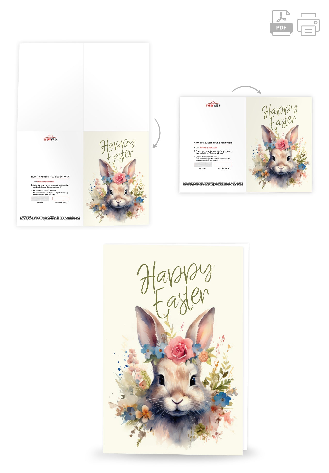 Happy Easter - Rabbit Flower (Value)