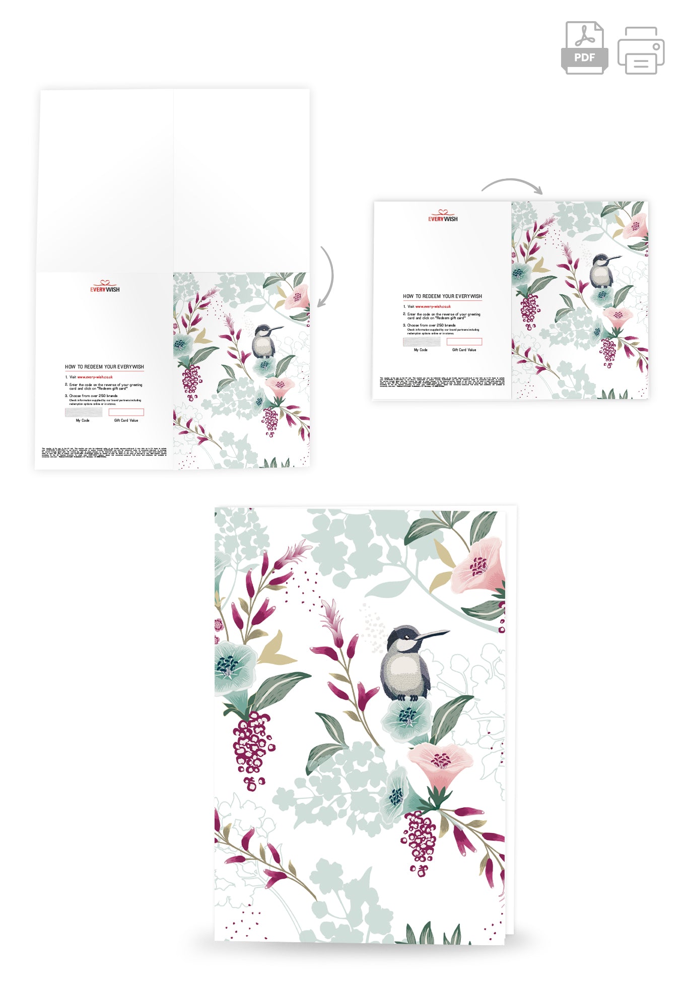 Bird on flower (Value)